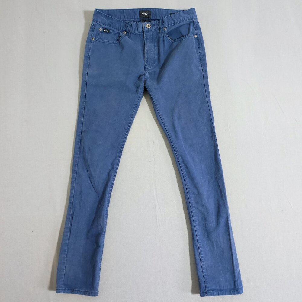 RVCA Twill pants men's size 30 blue colour Daggers pants slim fit straight